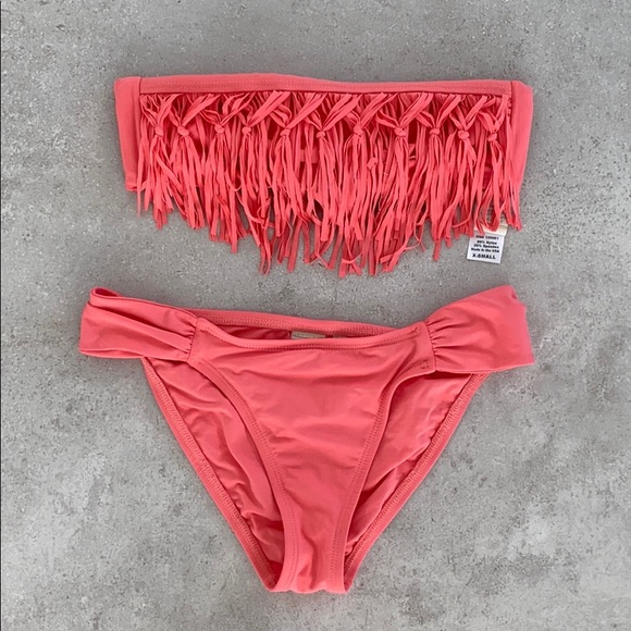 L*SPACE STRAPLESS PINK BIKINI - Picture 2 of 11